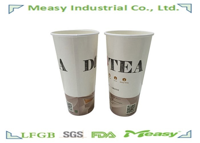 Disposable Single Wall Double PE Cold Paper Cups For Juice , Coca Cola supplier